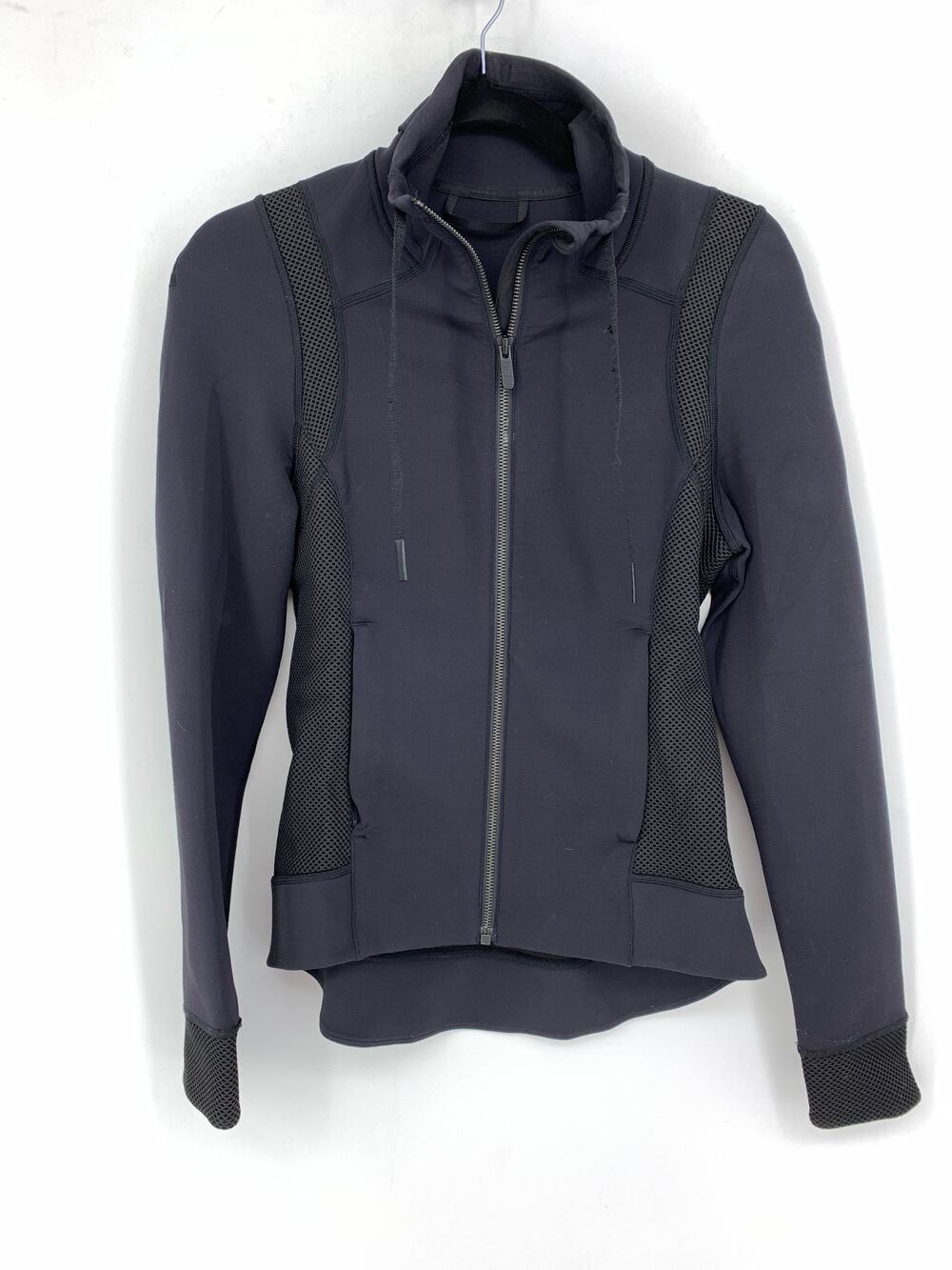 Lululemon Hot Mesh Jacket Women's Size 6 Full Zip Black Breathable Luxtreme